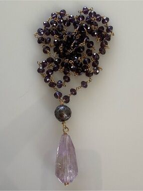 Amethyst Beaded & Pearl Necklace